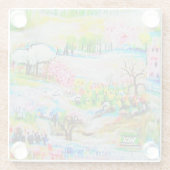 Wasserfarbenlandschaft 2 glasuntersetzer (Rückseite)