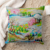 Wasserfarbenlandschaft 2 kissen (Decke)