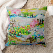 Wasserfarbenlandschaft 2 kissen (Decke)