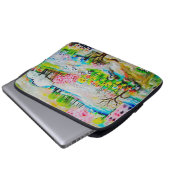 Wasserfarbenlandschaft 2 laptopschutzhülle (Vorne Knopf)