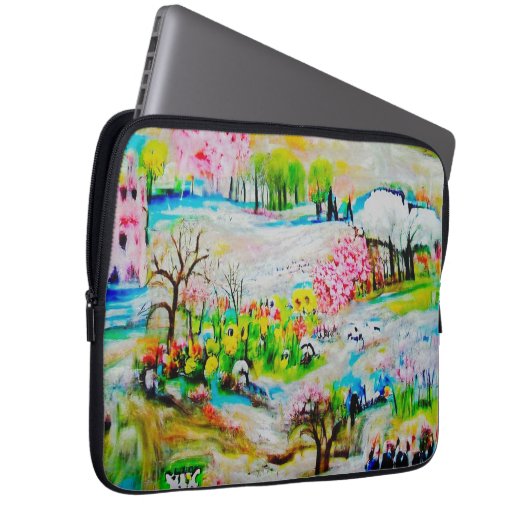 Wasserfarbenlandschaft 2 laptopschutzhülle (Vorne Rechts)