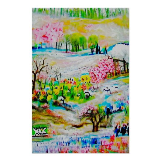 Wasserfarbenlandschaft 2 poster (Vorderseite)