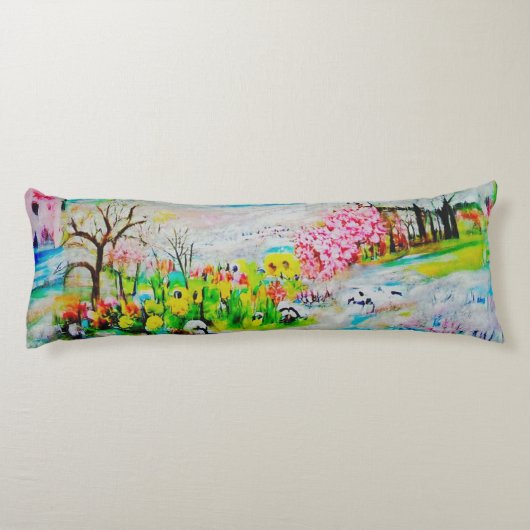 Wasserfarbenlandschaft 2 seitenschläferkissen (Rückseite)