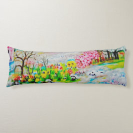 Wasserfarbenlandschaft 2 seitenschläferkissen