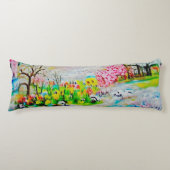 Wasserfarbenlandschaft 2 seitenschläferkissen (Vorderseite)