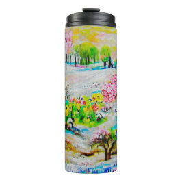 Wasserfarbenlandschaft 2 thermosbecher