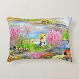 Wasserfarbenlandschaft Dekokissen