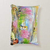 Wasserfarbenlandschaft Dekokissen (Rückseite(Vertikal))