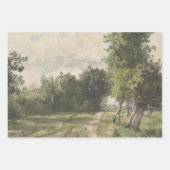 Wasserfarbenlandschaft des Weges - Konstanter Troy Geschenkpapier Set (Vorderseite 2)