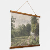 Wasserfarbenlandschaft des Weges - Konstanter Troy Wandteppich Mit Holzrahmen (Gewinkelt)