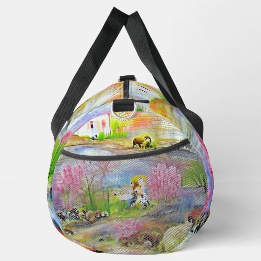 Wasserfarbenlandschaft Duffle Bag (Rechts)