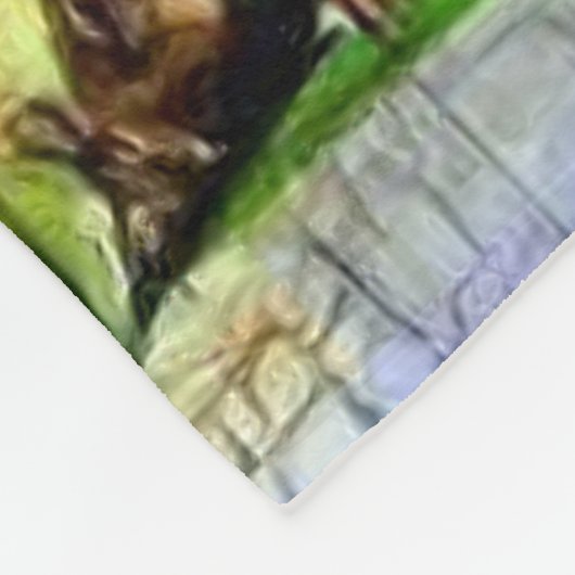 Wasserfarbenlandschaft Fleecedecke (Ecke)