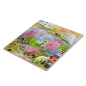 Wasserfarbenlandschaft Fliese (Seite)