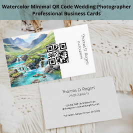 Wasserfarbenlandschaft Grafik I Fotografie QR Code Visitenkarte
