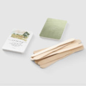 Wasserfarbenlandschaft Hochzeitsnacht Grün ID786 Fächer (Non-assembled)