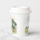 Wasserfarbenlandschaft Hochzeitsnacht Grün ID786 Pappbecher (Rechts)