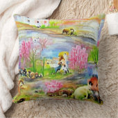 Wasserfarbenlandschaft Kissen (Decke)