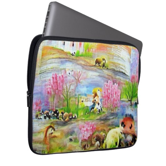 Wasserfarbenlandschaft Laptopschutzhülle (Vorne Rechts)