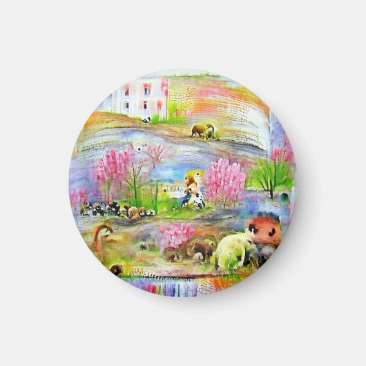 Wasserfarbenlandschaft Magnet (Vorne)