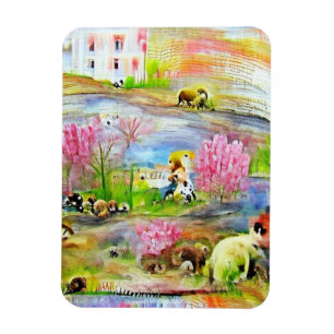 Wasserfarbenlandschaft Magnet