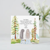 Wasserfarbenlandschaft mit 2 Girls-Mahnkreuzen (Stehend Vorderseite)