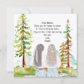 Wasserfarbenlandschaft mit 2 Girls-Mahnkreuzen (Vorderseite)