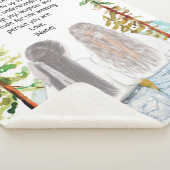 Wasserfarbenlandschaft mit 2 Girls-Mahnkreuzen Sherpadecke (3/4)