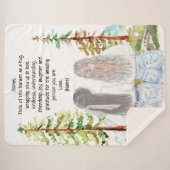 Wasserfarbenlandschaft mit 2 Girls-Mahnkreuzen Sherpadecke (Vorderseite (Horizontal))