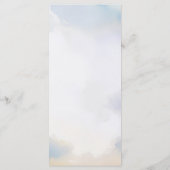 Wasserfarbenlandschaft mit Wolken Hochzeitsmenü Menükarte (Rückseite)