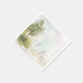 Wasserfarbenlandschaft Mr. & Mrs. Sage Green ID786 Serviette (Ecke)
