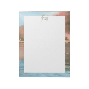 Wasserfarbenlandschaft Notizblock