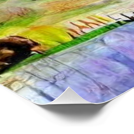 Wasserfarbenlandschaft Poster (Ecke)