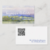 Wasserfarbenlandschaft QR Visitenkarte (Vorne/Hinten)