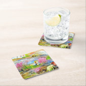 Wasserfarbenlandschaft Rechteckiger Pappuntersetzer (Vor Ort)