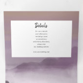 Wasserfarbenlandschaft Rosa in einer Hochzeit Dreifach Gefaltete Einladung (Innen Erste Seite)