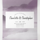 Wasserfarbenlandschaft Rosa in einer Hochzeit Dreifach Gefaltete Einladung (Innenseite Mitte)