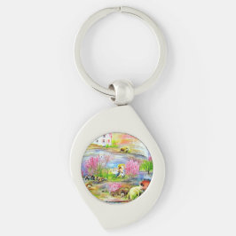 Wasserfarbenlandschaft Schlüsselanhänger