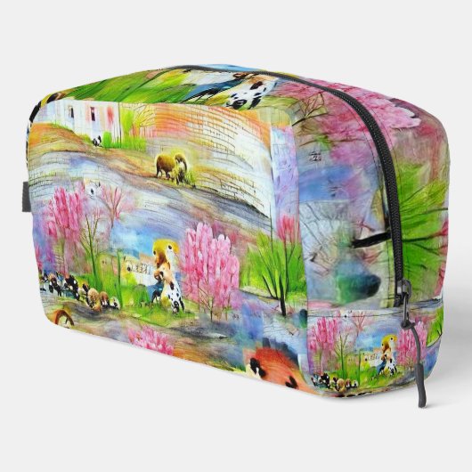 Wasserfarbenlandschaft Waschbeutel (Rechte Ecke)