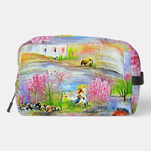 Wasserfarbenlandschaft Waschbeutel (Rückseite)