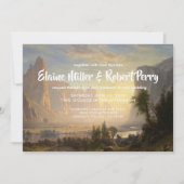Wasserfarbenlandschaft Yosemite Hochzeit Einladung (Vorderseite)