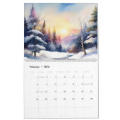 Wasserfarbenlandschaften Kalender (Feb 2026)