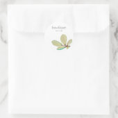 Wasserfarbenleaf Runder Aufkleber (Tasche)