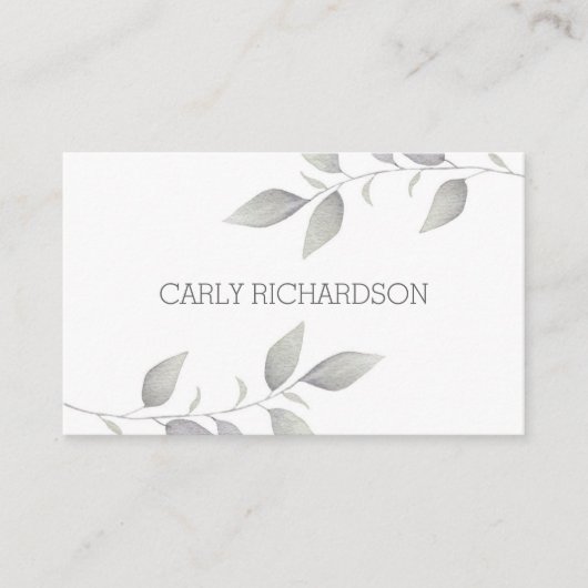 Wasserfarbenleaf Visitenkarte (Vorderseite)