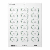 Wasserfarbenleafy botanisch adressaufkleber (Vorne)