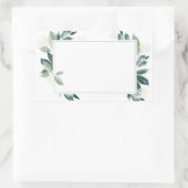 Wasserfarbenleafy botanisch rechteckiger aufkleber (Tasche)