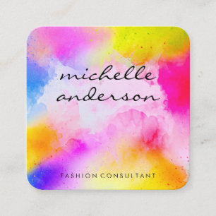Wasserfarbenlebnis Quadratische Visitenkarte