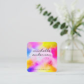 Wasserfarbenlebnis Quadratische Visitenkarte (Stehend Vorderseite)