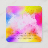 Wasserfarbenlebnis Quadratische Visitenkarte (Rückseite)