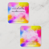 Wasserfarbenlebnis Quadratische Visitenkarte (Vorne/Hinten)