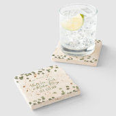 Wasserfarbenleder Grüne Hochzeit im Herbst Herbst Steinuntersetzer (Seitenansicht)